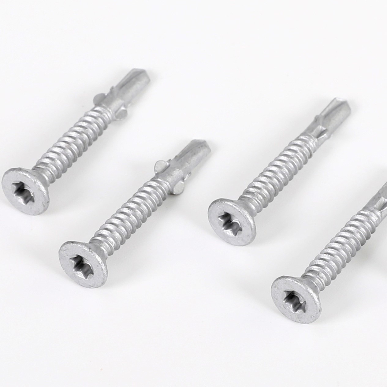 Galvanized Drill Tail Screw Metric Measurement Self Drilling Screws Countersunk Head Inside Plum Drill Tail Screw with Wing